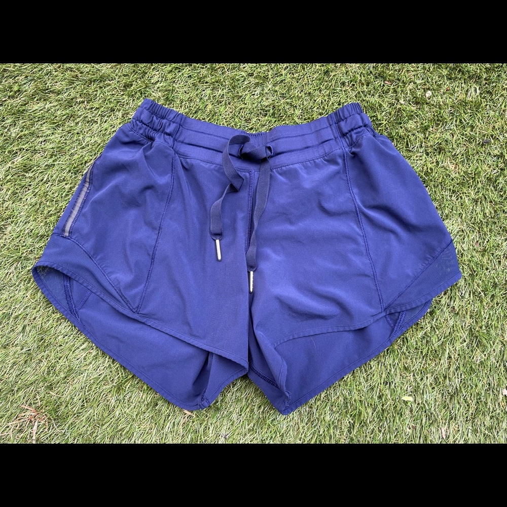 Navy Hotty Hot Long lululemon Shorts (Size 4)